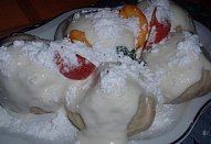 Broskvové knedlíky - bez vajec